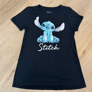 Disney Stitch Black Womens T-Shirt